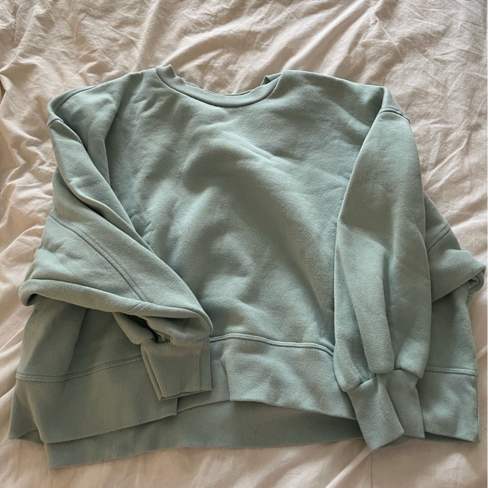 Oversized balloon sleeve sweatshirt